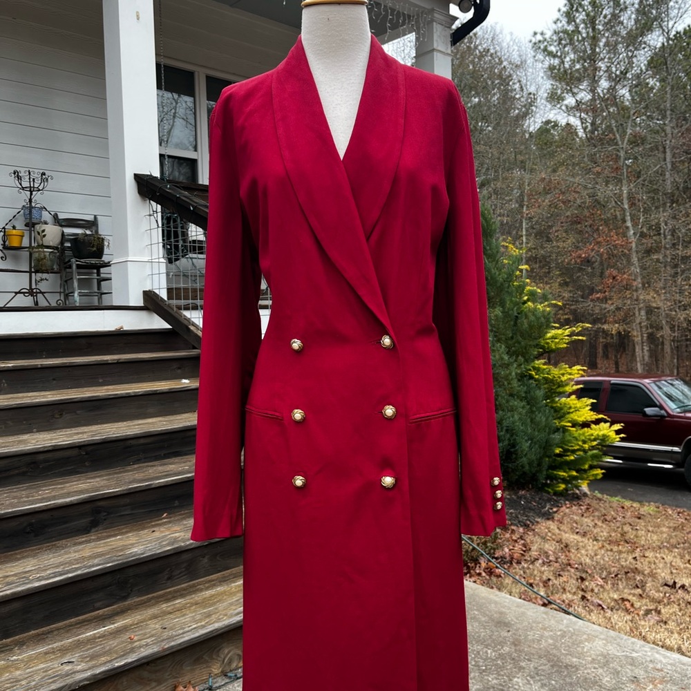 Cranberry Double-Breasted Dress